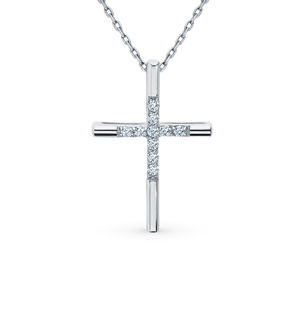 Золотая подвеска с бриллиантами природными