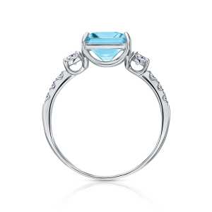 Кольцо из белого золота Cold Diamonds с топазом природным
