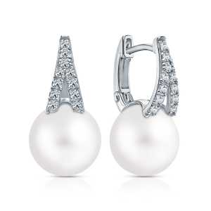 Серьги из белого золота Cold Diamonds с жемчугом