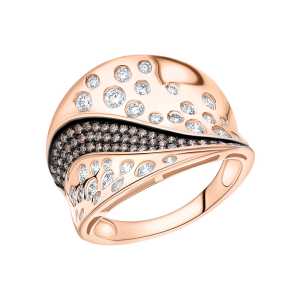 Кольцо из золота с бриллиантами природными