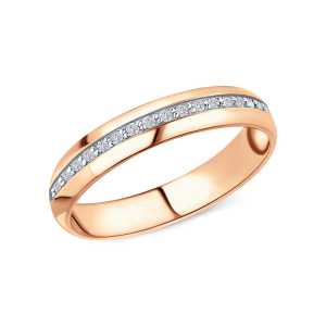 Золотое кольцо с бриллиантами природными