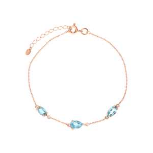 Золотой браслет с топазами природными