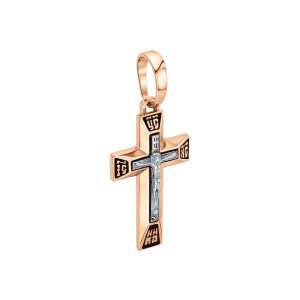 Золотой крестик с эмалью