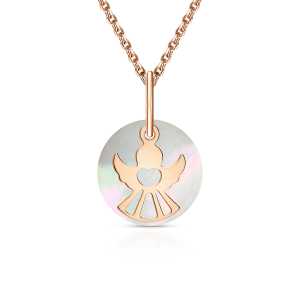 Золотая подвеска с перламутром природным