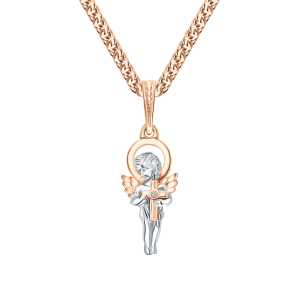 Золотая подвеска с бриллиантами природными