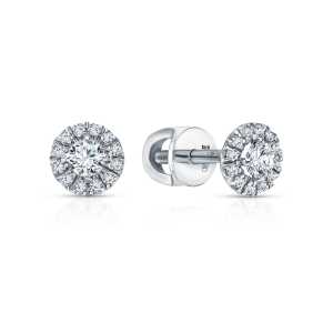 Серьги из платины с бриллиантами выращенными