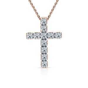 Золотая подвеска с бриллиантами выращенными