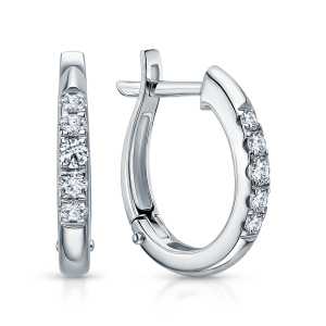 Серьги из платины с бриллиантами выращенными