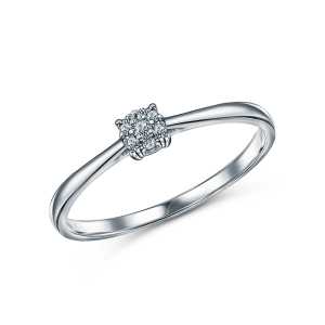 Золотое кольцо с бриллиантами природными