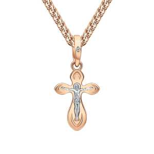 Золотая подвеска с бриллиантами природными